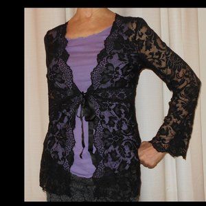 Nordstrom Frills Tie Lace jacket sz M